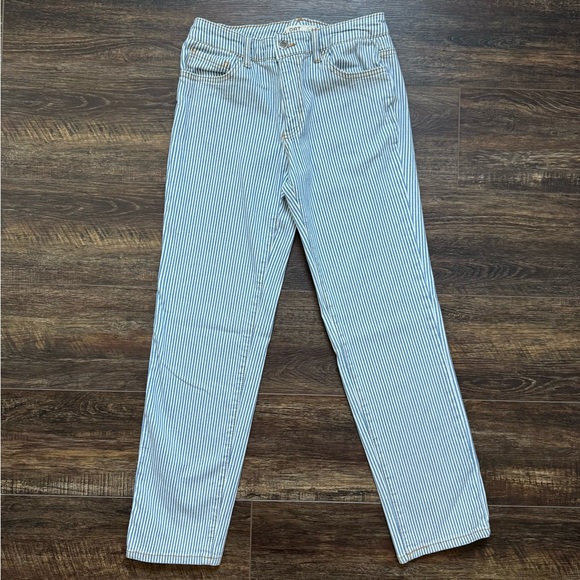 OAT NEW YORK Pinstriped Denim Jeans Women’s Pants Sz 2 - Picture 2 of 6